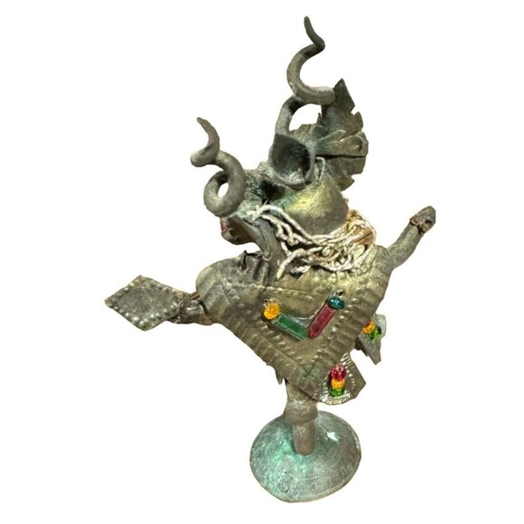 Japanese Warrior Metal Figurine Bead Embellishments Intricate Detailing - Picture 4 of 11